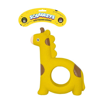 Holey Giraffe – Squeaky Latex Toy for Dogs (0-30kgs) – Yellow
