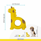 Holey Giraffe – Squeaky Latex Toy for Dogs (0-30kgs) – Yellow