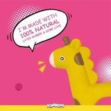 Holey Giraffe – Squeaky Latex Toy for Dogs (0-30kgs) – Yellow