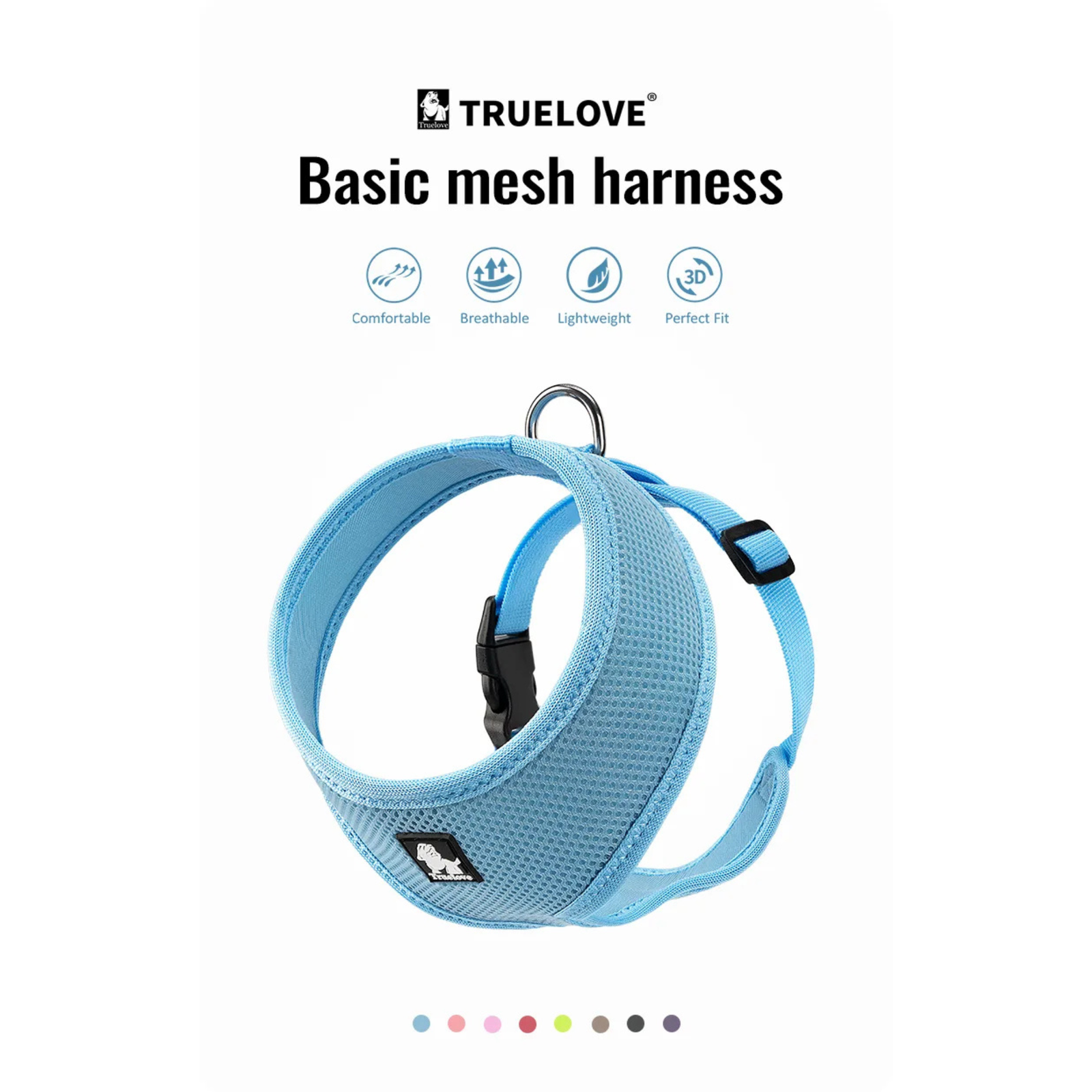 TRUELOVE Cat & Small Dog Harness Safe & Comfortable - Red