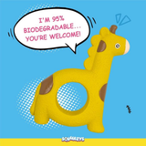 Holey Giraffe – Squeaky Latex Toy for Dogs (0-30kgs) – Yellow