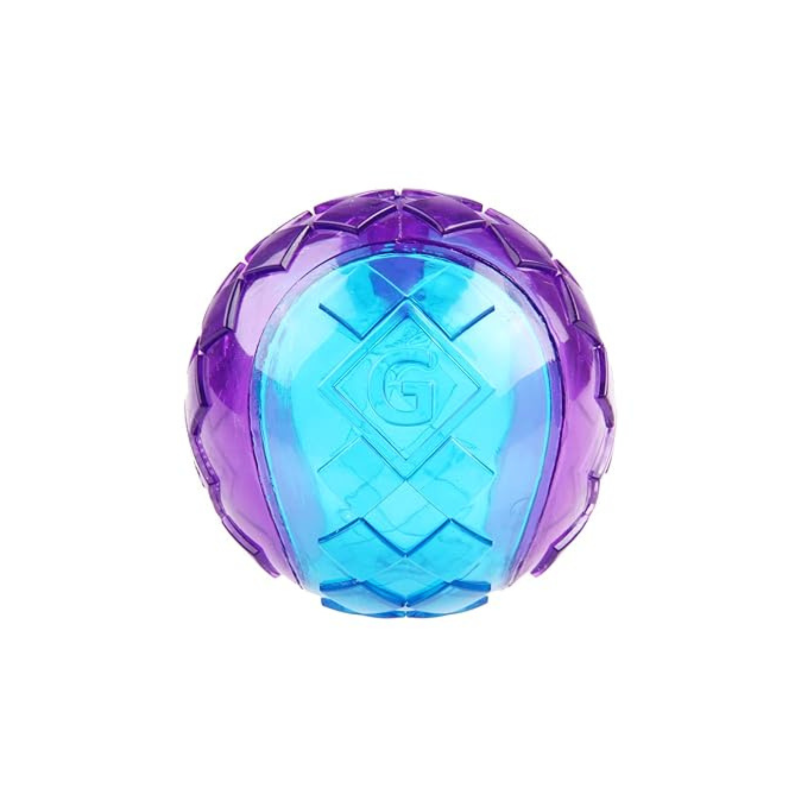 GiGwi Squeaky Dog Ball - Blue, Red, Orange, Medium (Pack of 2)