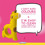 Holey Giraffe – Squeaky Latex Toy for Dogs (0-30kgs) – Yellow