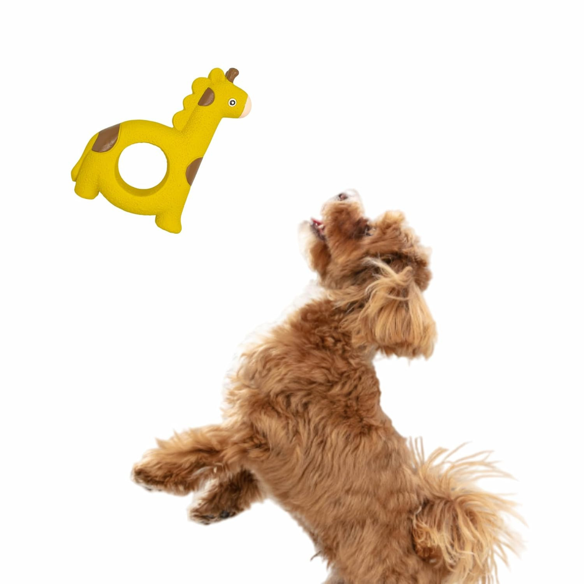 Holey Giraffe – Squeaky Latex Toy for Dogs (0-30kgs) – Yellow