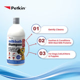 Petkin Milk Bath Pet Shampoo- 1000ml product image 3 - Rufftail Pune