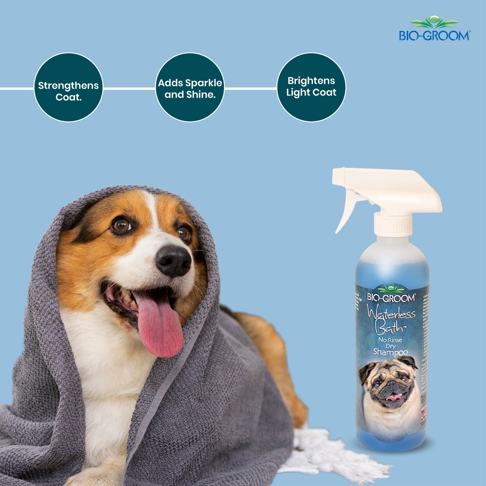 Bio-Groom Waterless Bath No Rinse Tear Free Shampoo for Dogs- 473 ml product image 4 - Rufftail Pune