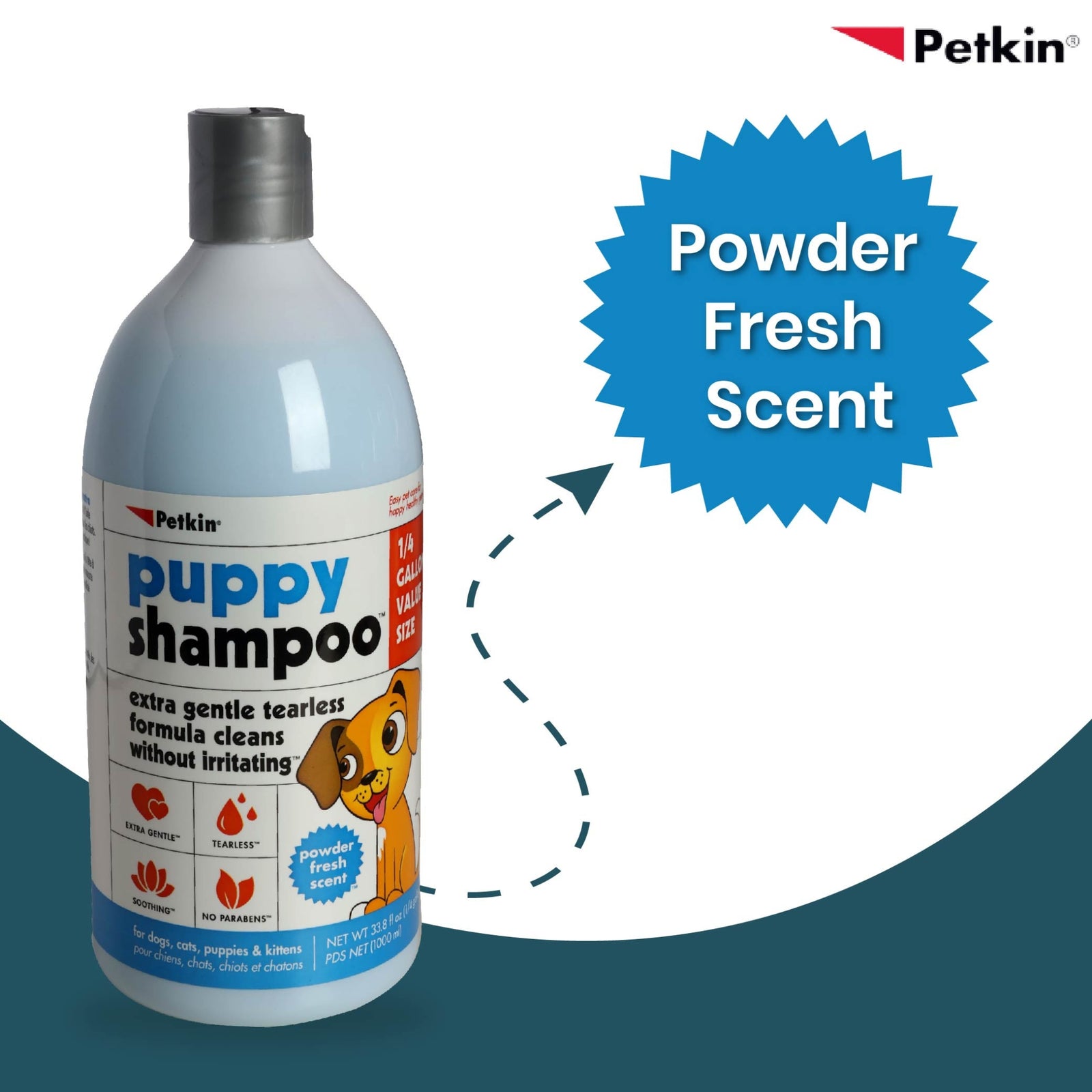 Petkin Puppy Shampoo- 1000ml product image 3 - Rufftail Pune