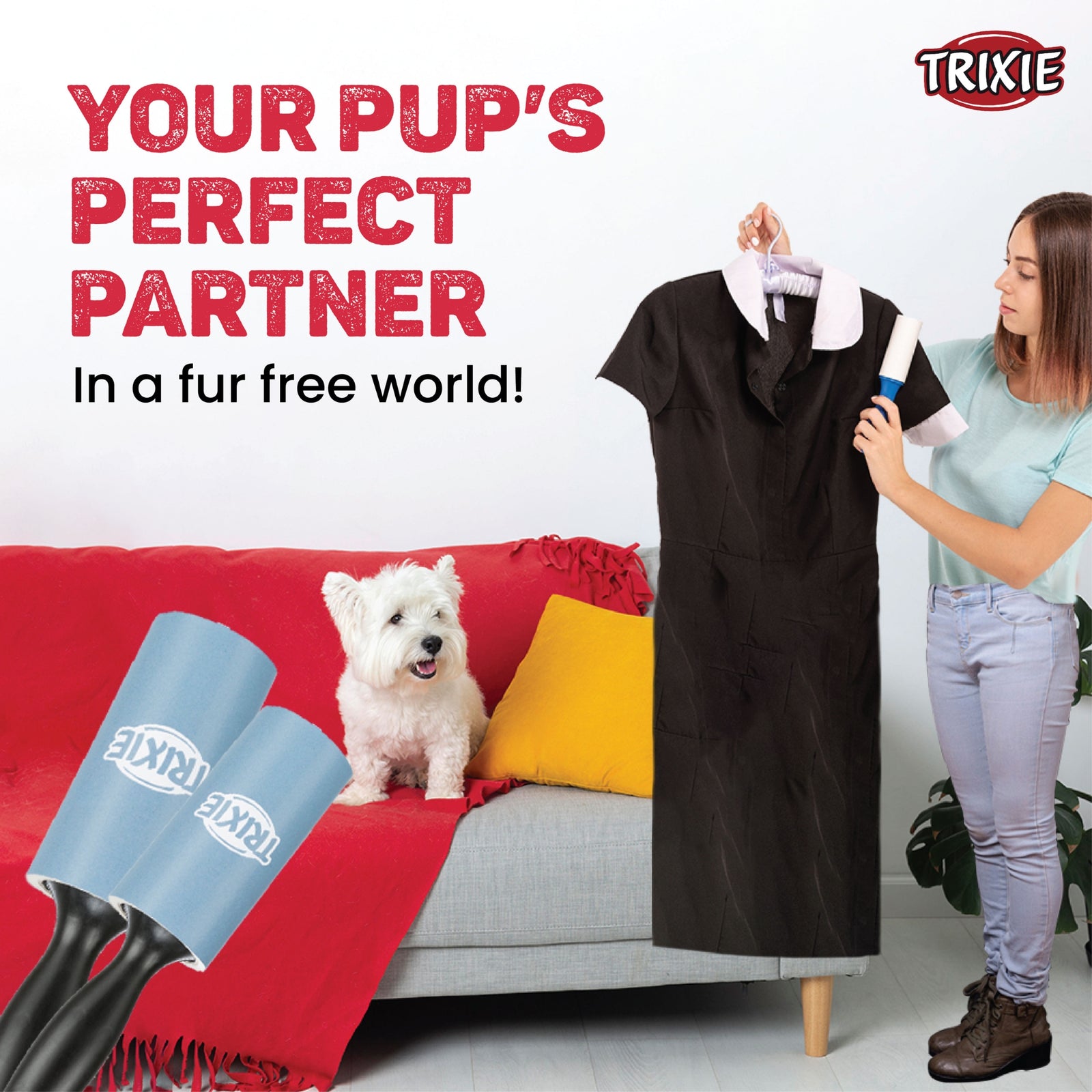 Trixie Lint Roller Cleaning Roll- 60 Sheets product image 4 - Rufftail Pune