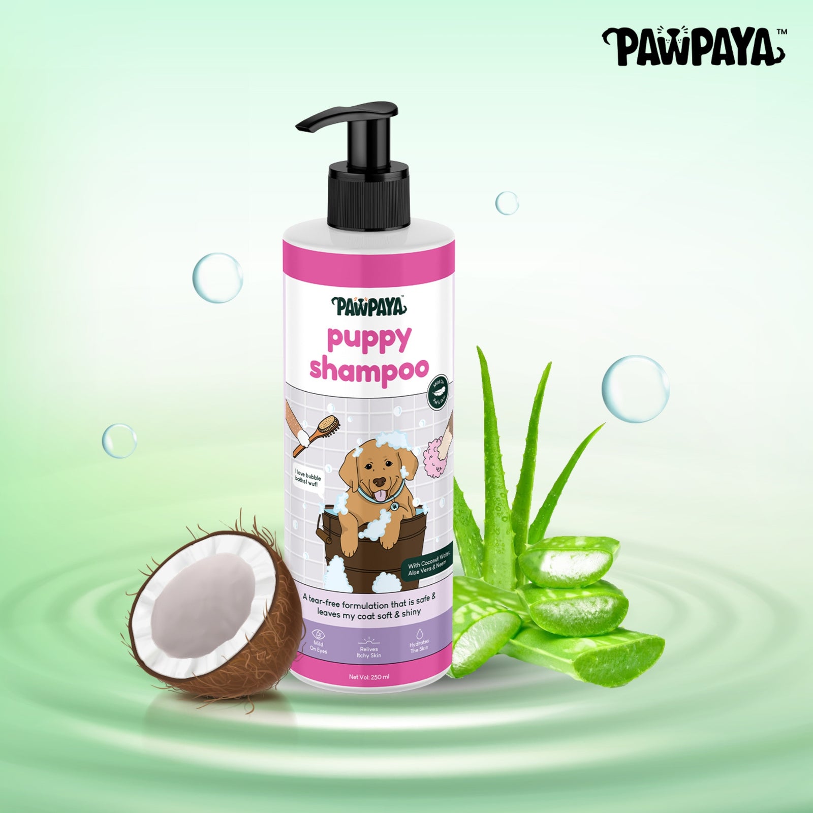 Pawpaya Puppy Shampoo- 250ml product image 2 - Rufftail Pune