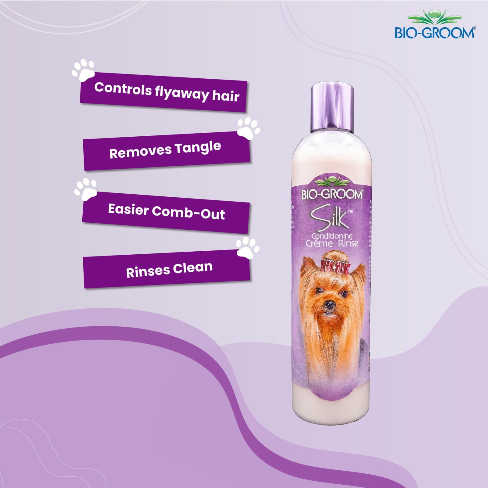 Bio-Groom Silk Conditioning Creme Rinse Dog Conditioner- 355 ml product image 3 - Rufftail Pune