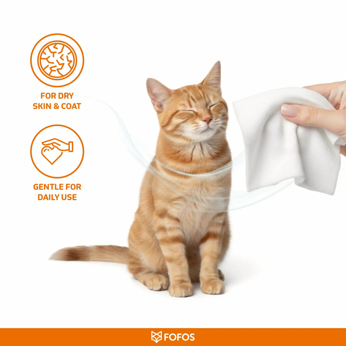 FOFOS  Hydrating Pet Wipes – Gentle Wipes for Dogs & Cats (100 Wipes)