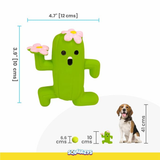 Cactus Man – Squeaky Latex Toy for Medium Dogs (0–20kgs) – Green