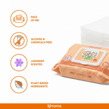 FOFOS  Hydrating Pet Wipes – Gentle Wipes for Dogs & Cats (100 Wipes)