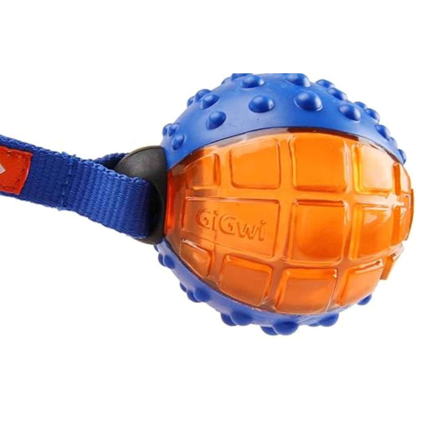 GiGwi Push to Mute Ball Dog Toy Orange -  Suitable for Medium to Large Dog