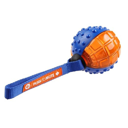 GiGwi Push to Mute Ball Dog Toy Orange -  Suitable for Medium to Large Dog