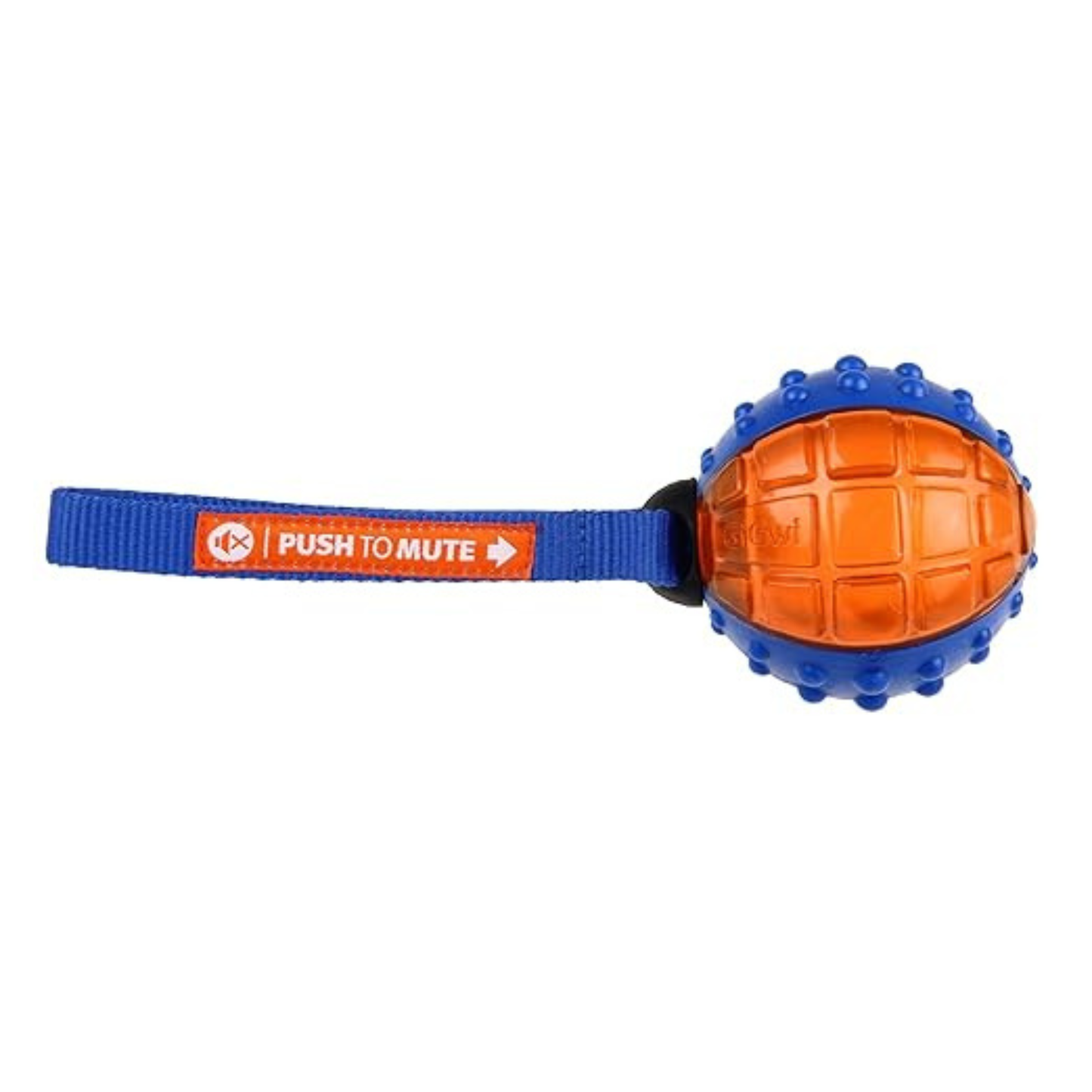 GiGwi Push to Mute Ball Dog Toy Orange -  Suitable for Medium to Large Dog