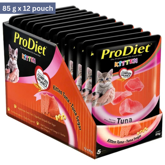 ProDiet Kitten & Tuna Wet Pouch for Cats (85 gx12 pcs) - Rufftail