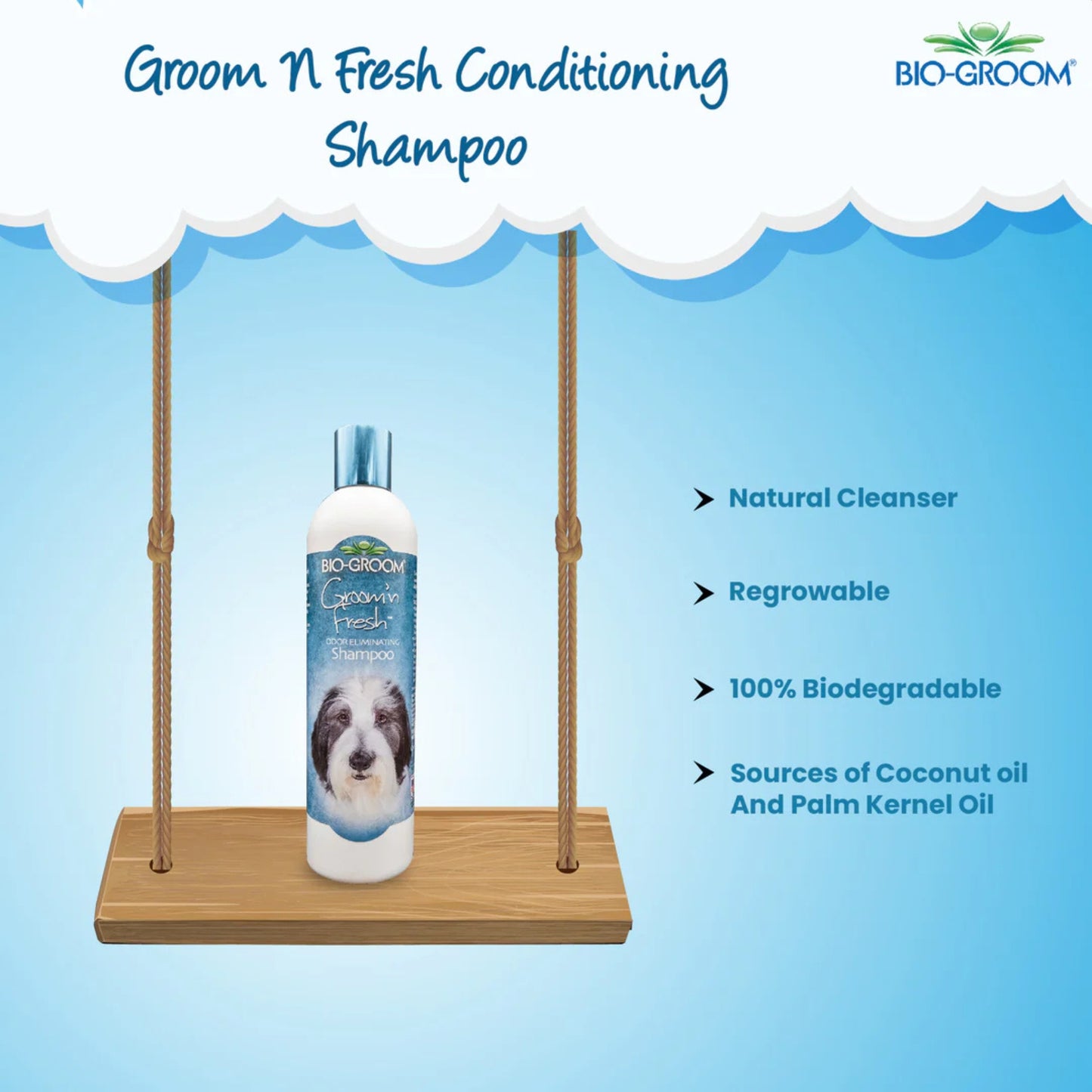 Bio-Groom Groom'n Fresh Odour Eliminating Shampoo for Dogs - 355 ml - Rufftail