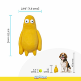 SQUEEEZYS Monster Brother – Squeaky Latex Toy for Medium Dogs (0–20kgs) – Yellow