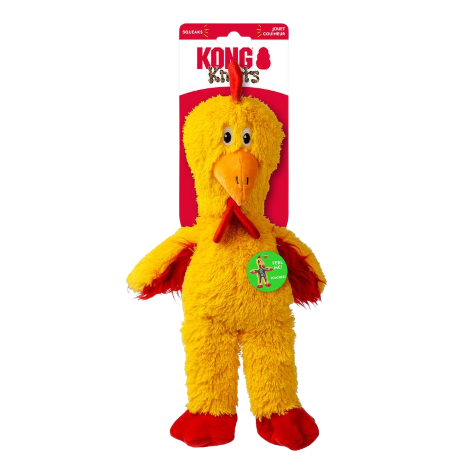 KONG Knots Chicken Dog Toy - Medium/Large Squeaky Toy - Rufftail