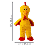 KONG Knots Chicken Dog Toy - Medium/Large Squeaky Toy - Rufftail