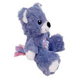 KONG Knots Teddy Bear - Knotted Rope Tummy & Tail Soft Plush & Squeaky Puppy Dog Toy Pink (Small) - Rufftail