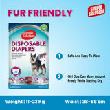 Simple Solution Disposable Dog Diapers- Pack of 12 Pads product image 2 - Rufftail Pune