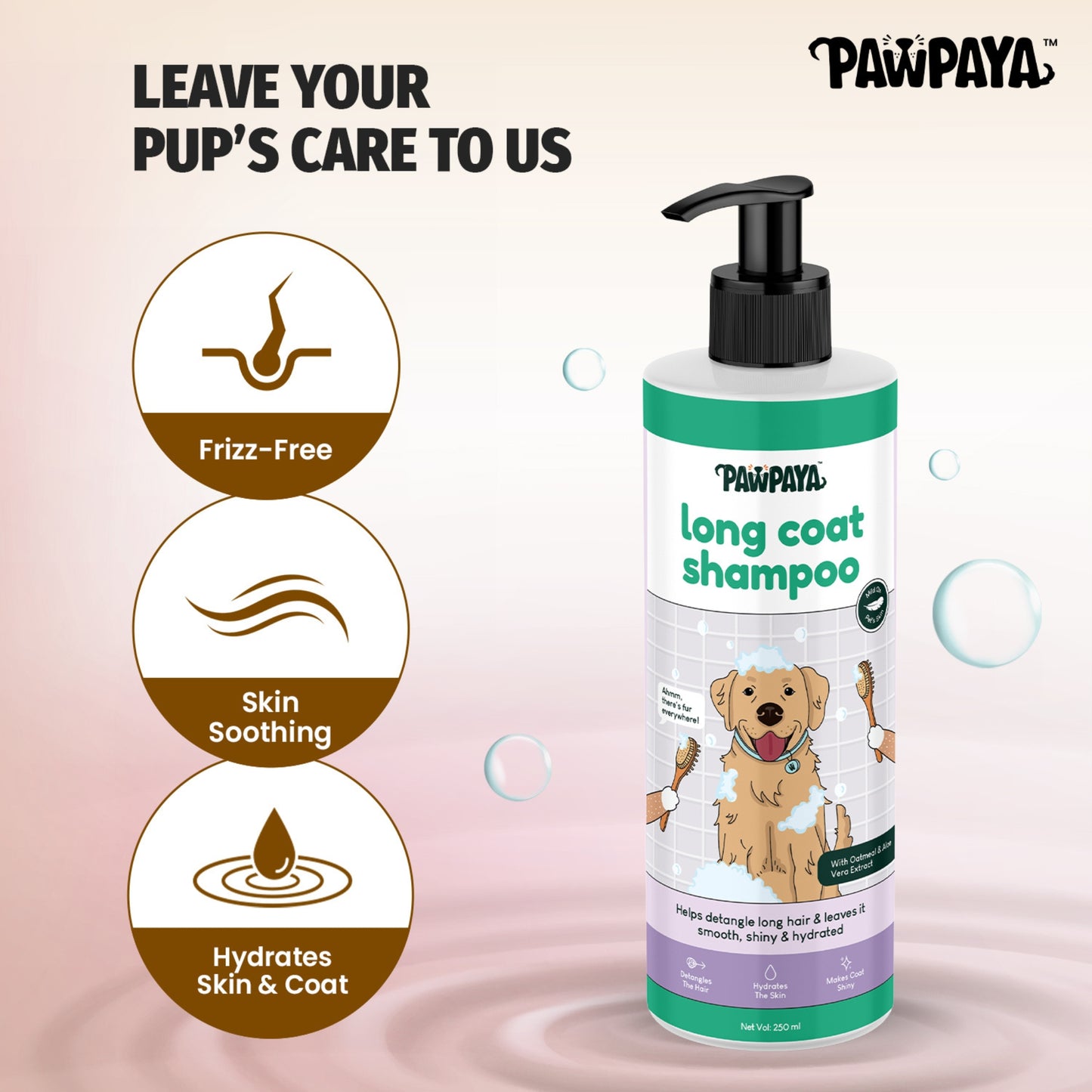 Pawpaya Long Coat Shampoo - 250 ml - Rufftail