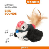 Fofos Black Bird with Catnip Balls Cat Toy- Black product image 3 - Rufftail Pune