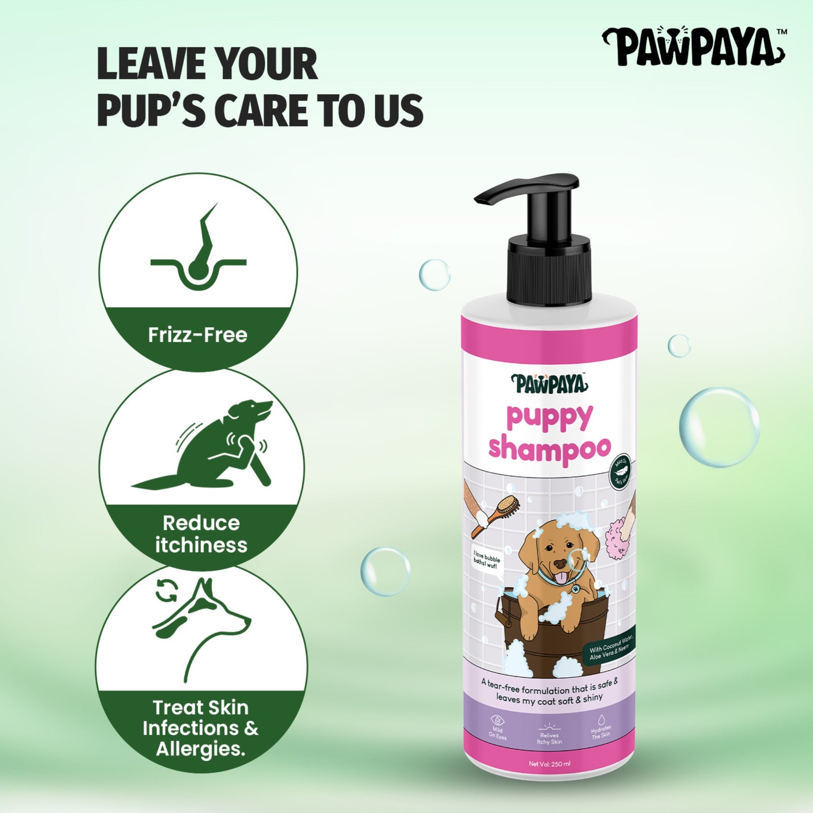 Pawpaya Puppy Shampoo- 250ml product image 4 - Rufftail Pune