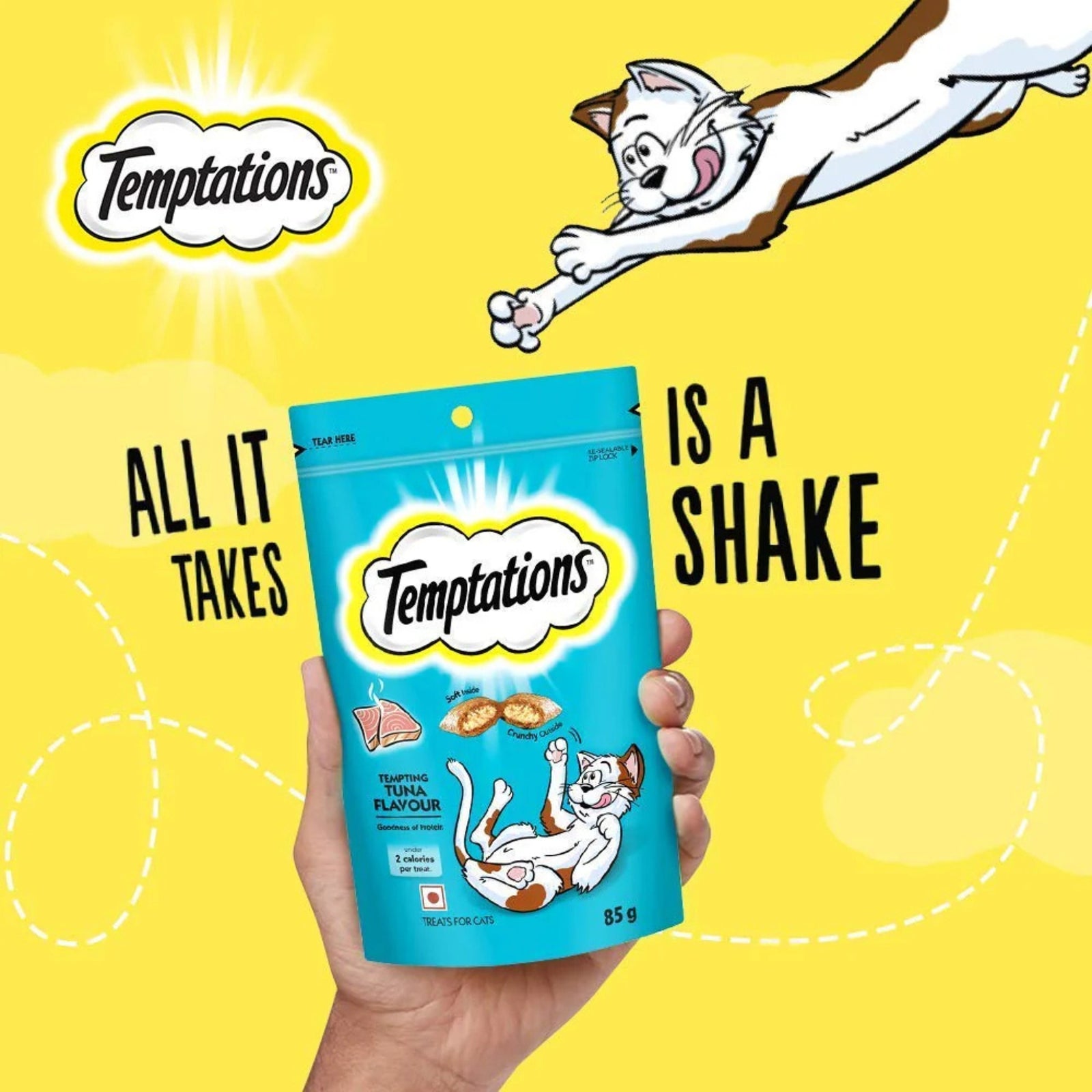 Temptations Crunchy Cat Treats- Tempting Tuna Flavour (85g) product image 5 - Rufftail Pune