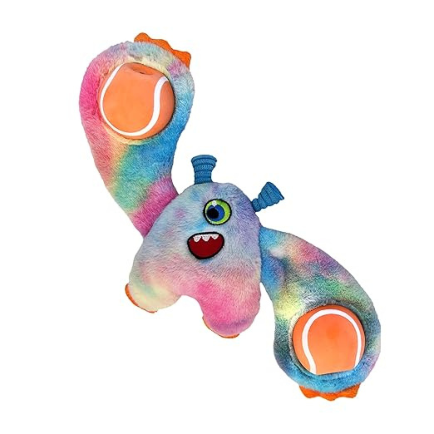 KONG Woozles Monsters Dog Toy, Soft Plush with Half-Ball Arms - Two Squeakers for Engaging Play