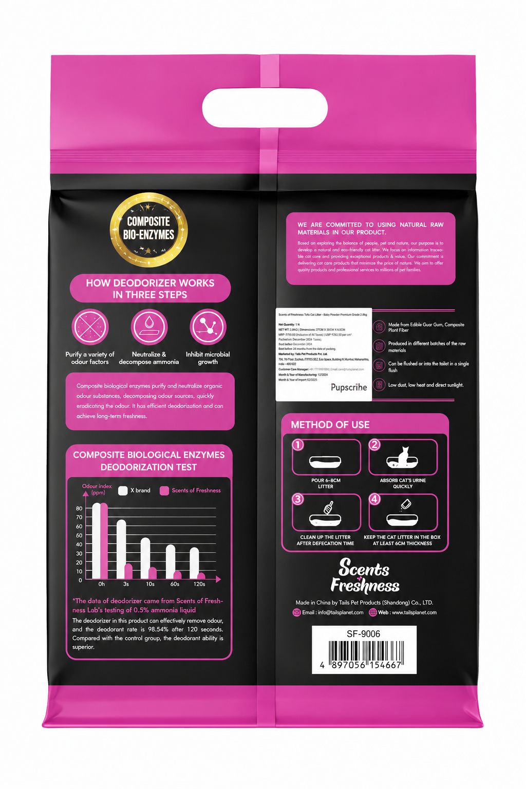 BarkButler Scents of Freshness Tofu Cat Litter - Baby Powder