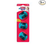 KONG Squeezz Action Ball – Bouncy, Textured & Squeaky Dog Toy - Pack of 3