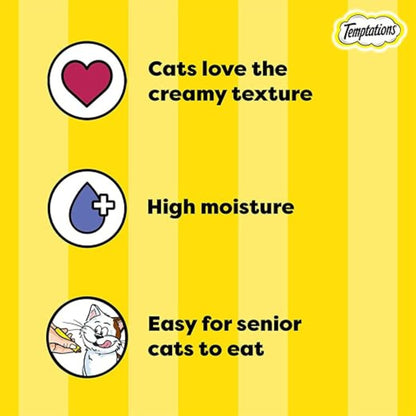 Temptations Creamy Cat Treats - Chicken & Tuna Flavour (12g x 4)