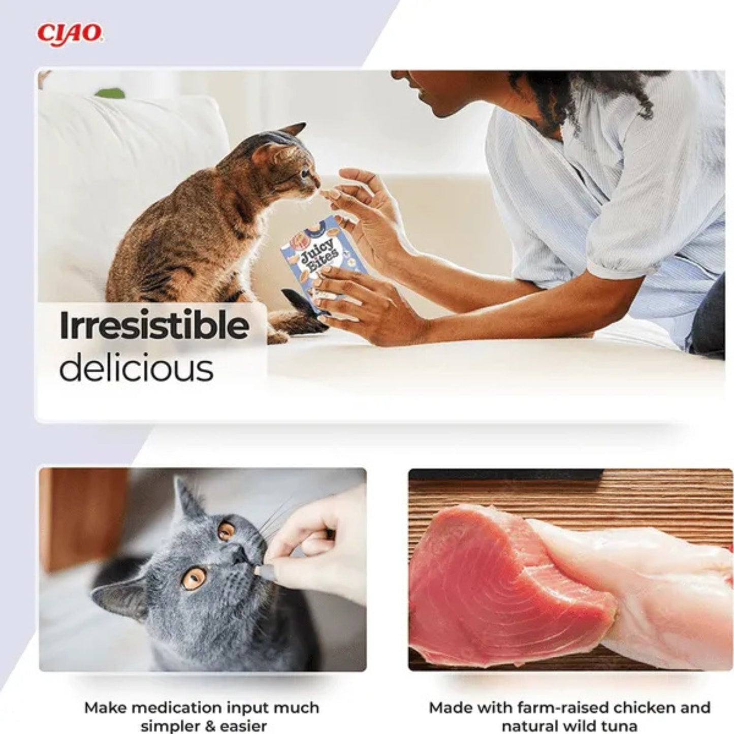 Inaba Juicy Bites Shrimp & Seafood Mix Flavor Cat Treat (33.9 g)