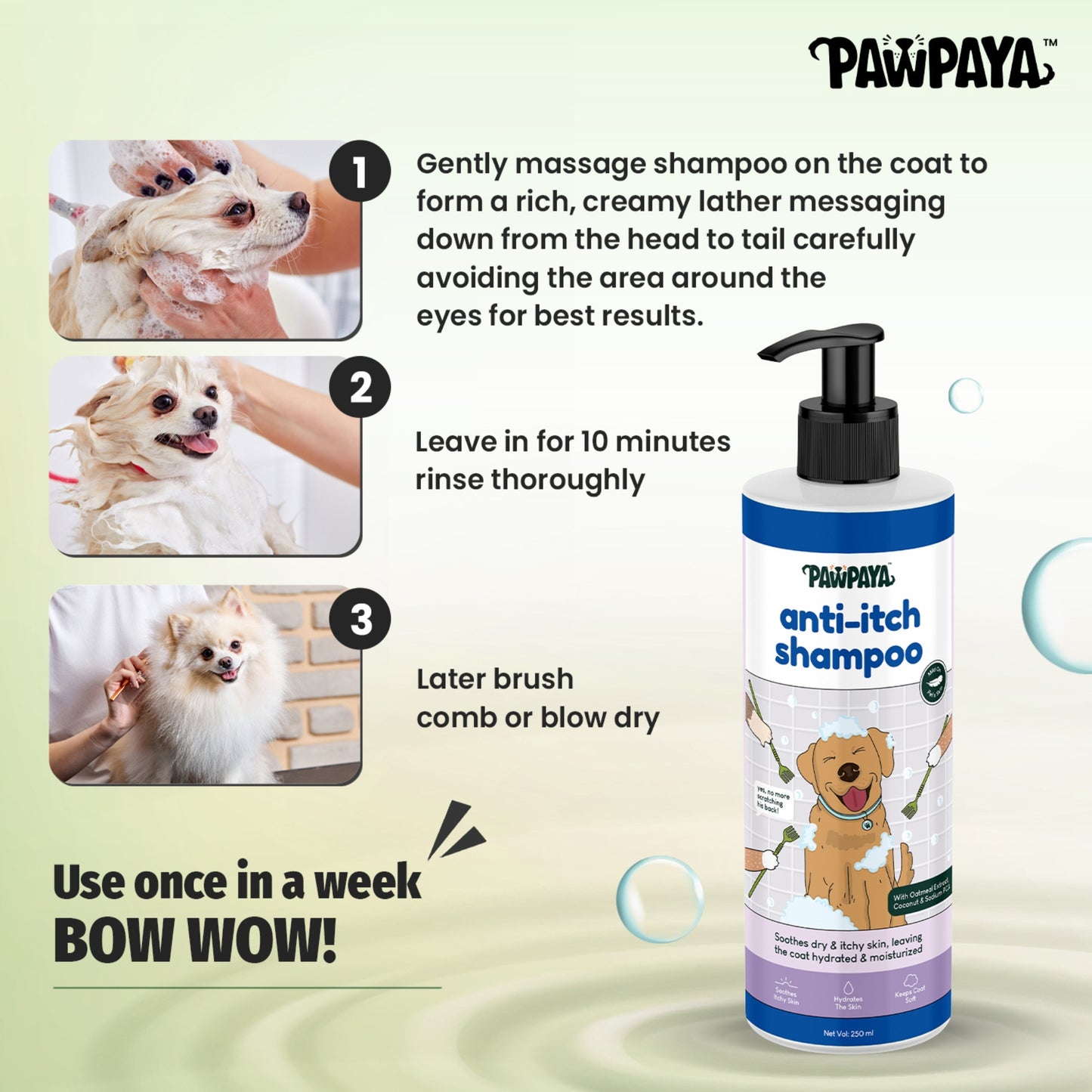 Pawpaya Pawpaya Anti-Itch Shampoo - 250 ml - Rufftail