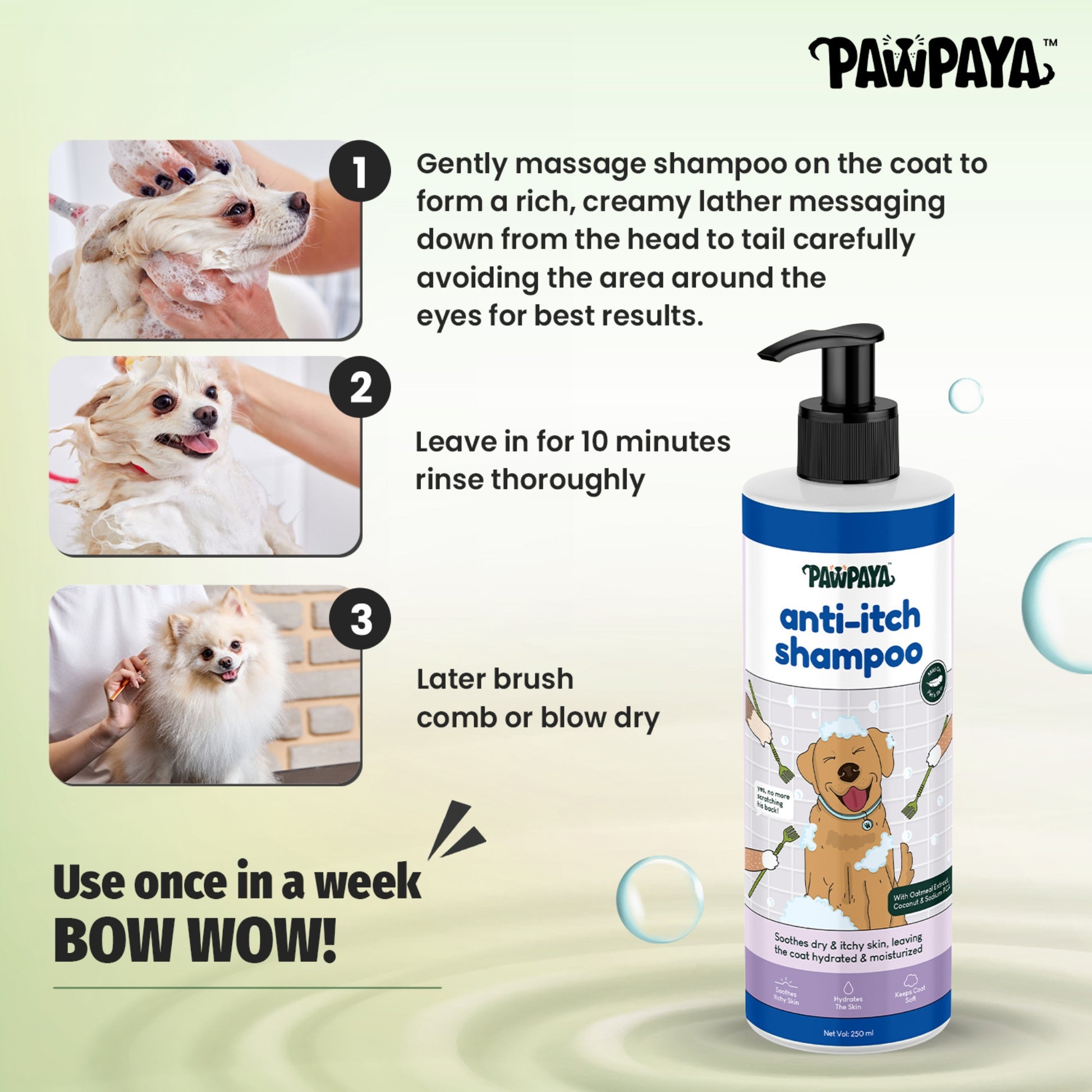 Pawpaya Pawpaya Anti-Itch Shampoo - 250 ml - Rufftail