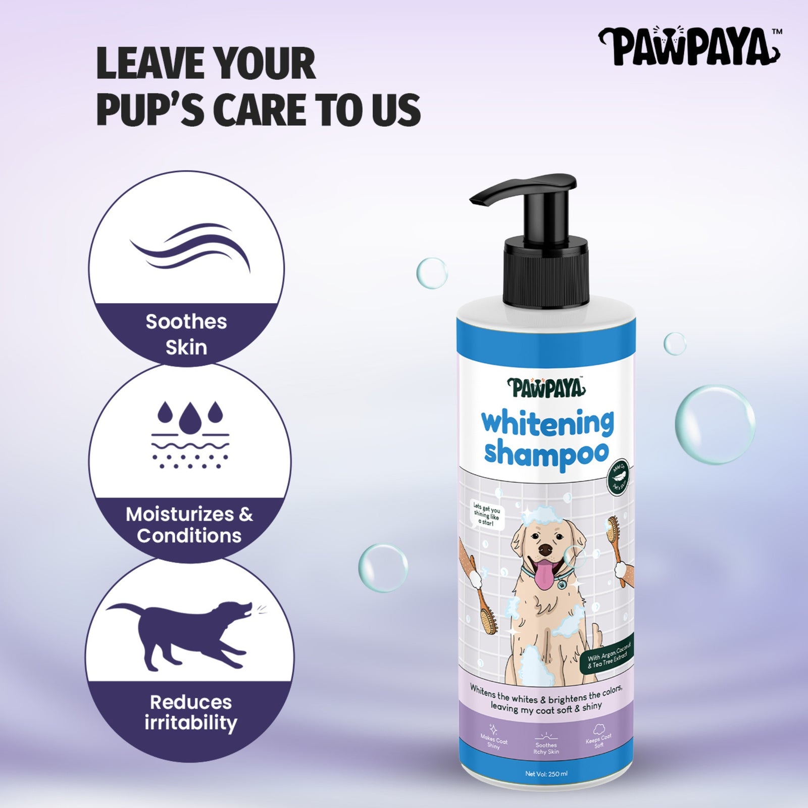 Pawpaya Whitening Coat Dog Shampoo - 250 ml - Rufftail