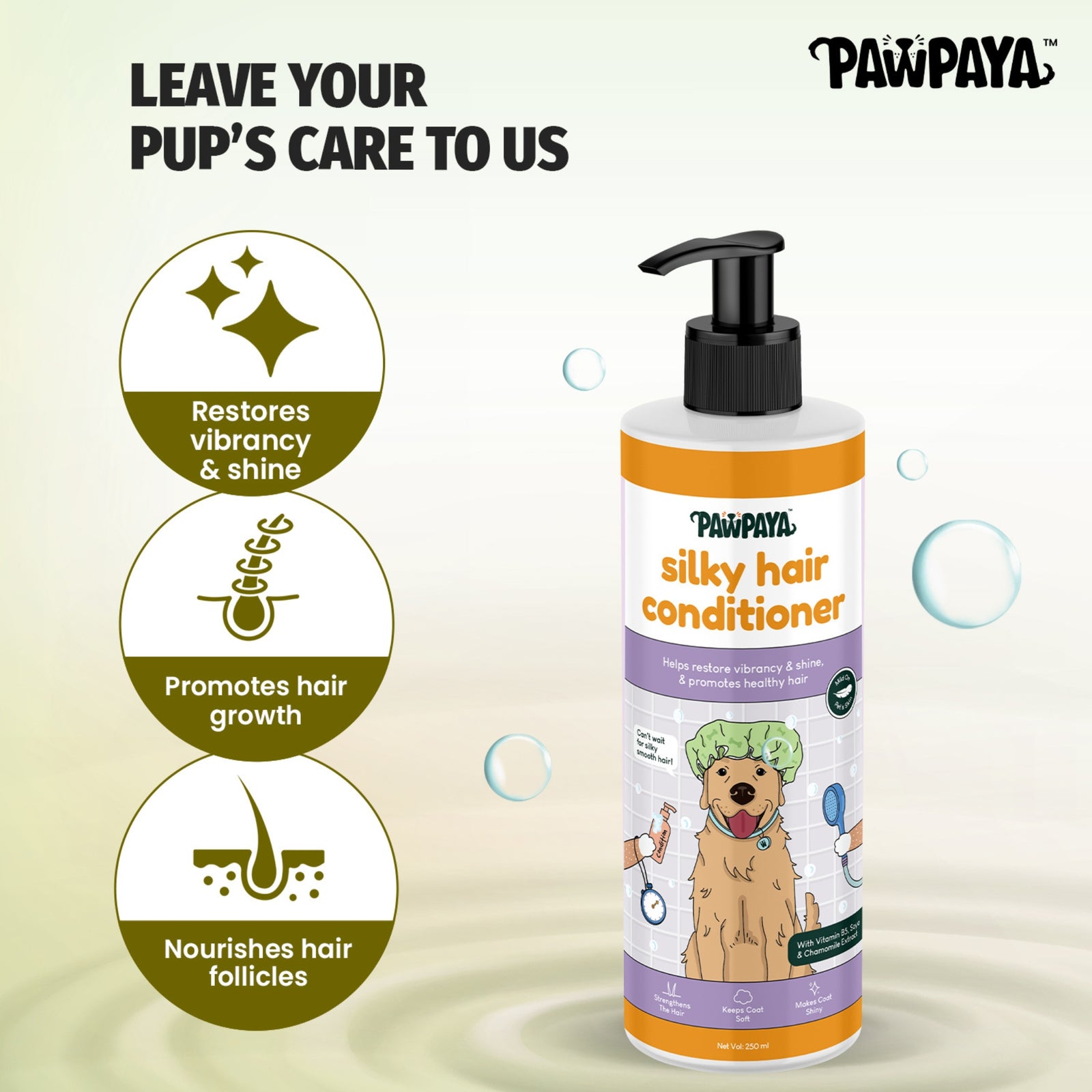 Pawpaya Silky Hair Pet Conditioner- 250ml product image 5 - Rufftail Pune