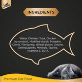 Sheba Rich Premium Tuna Pumpkin & Carrot In Gravy Adult Wet Cat Food - 70 gm Packs - Rufftail