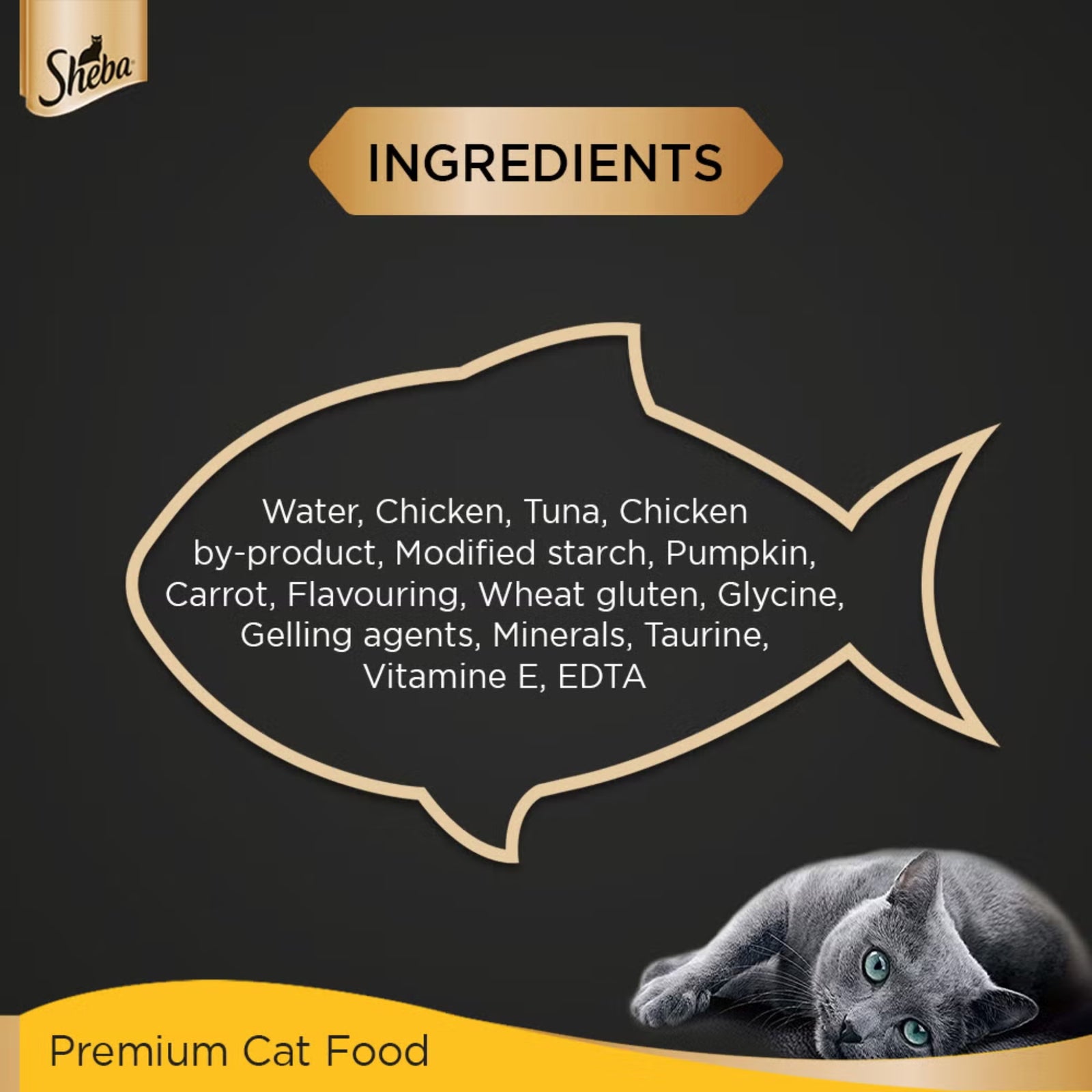 Sheba Rich Premium Tuna Pumpkin & Carrot In Gravy Adult Wet Cat Food - 70 gm Packs - Rufftail