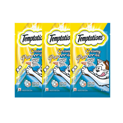 Temptations Creamy Cat Treats - Chicken & Tuna Flavour (12g x 4)
