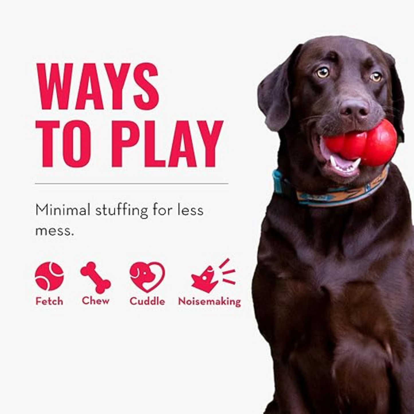 KONG Scrunch Knots Squirrel Dog Toy - Durable, Squeaker (Small/Medium)