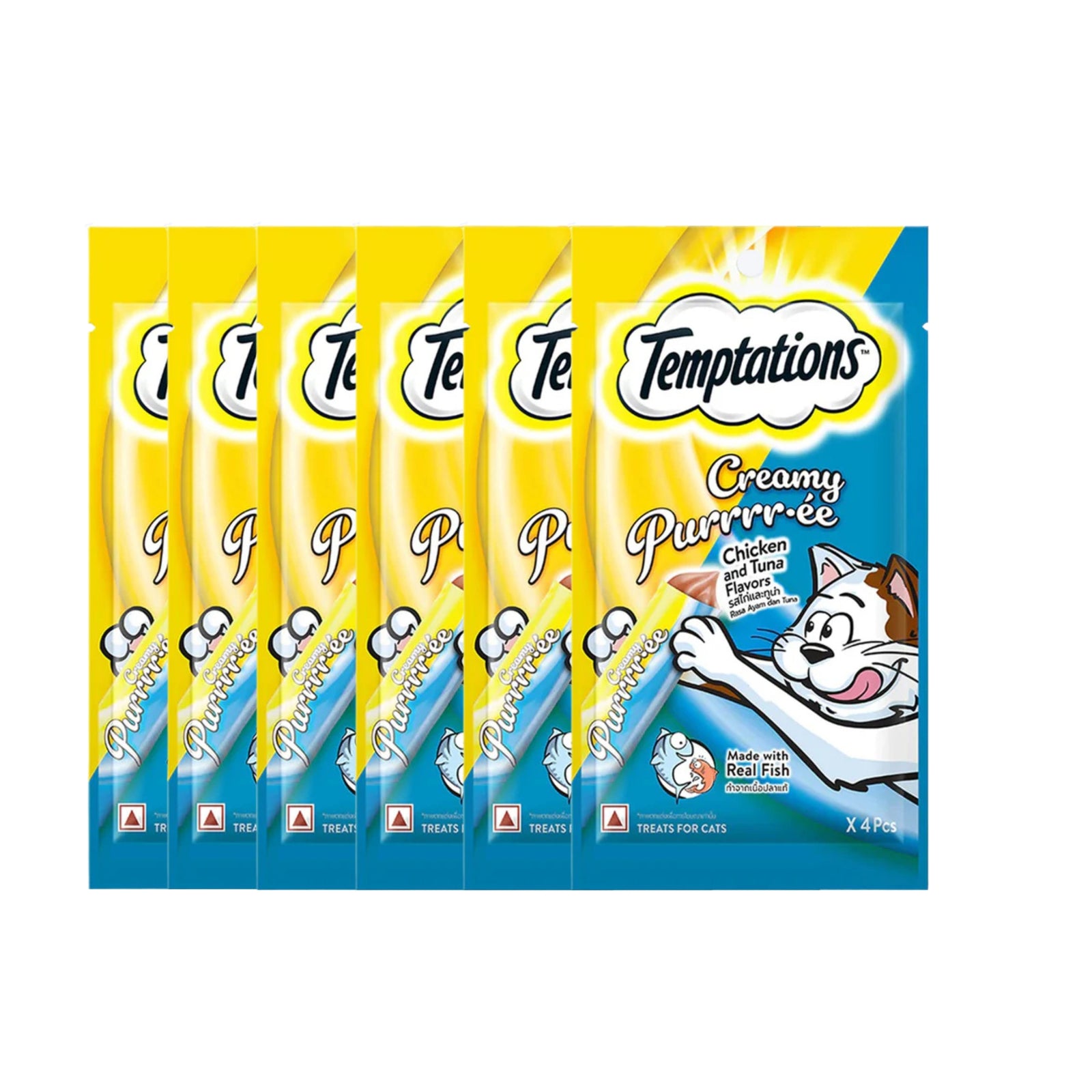 Temptations Creamy Cat Treats - Chicken & Tuna Flavour (12g x 4) - Rufftail