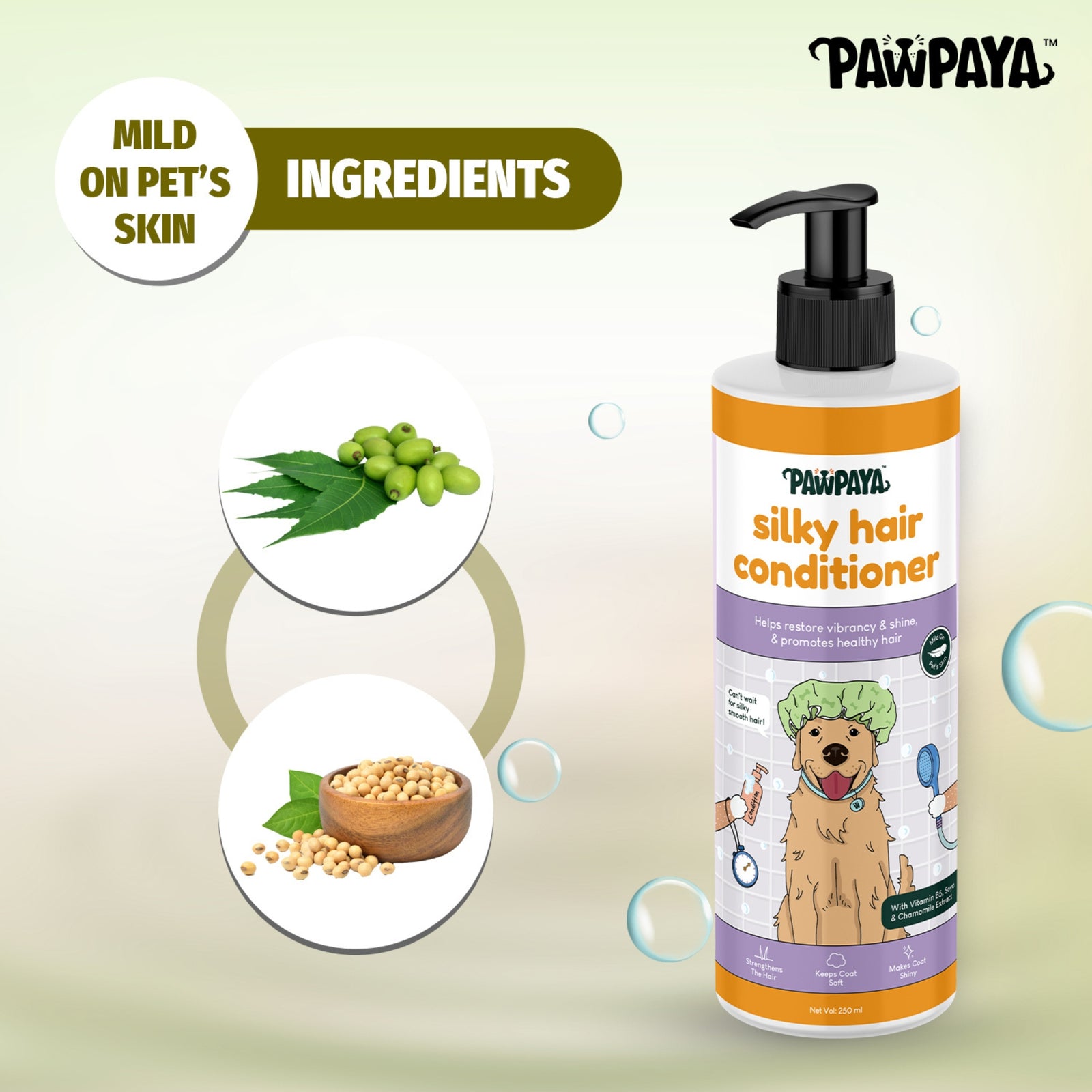 Pawpaya Silky Hair Pet Conditioner- 250ml product image 6 - Rufftail Pune