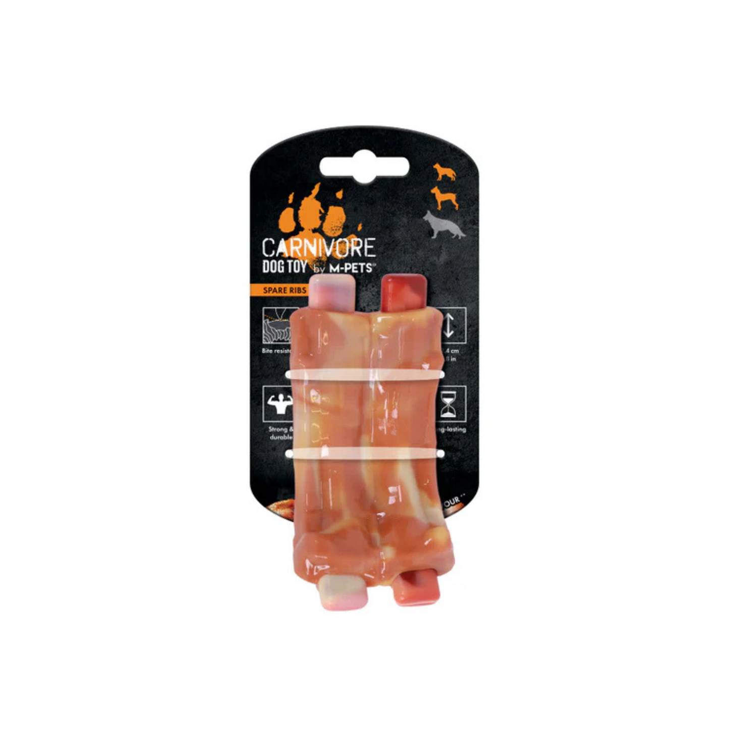 M-Pets CARNIVORE Dog Toy Spare Ribs - Bacon Flavour - Rufftail