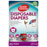 Simple Solution Disposable Dog Diapers- Pack of 12 Pads - Rufftail Pune