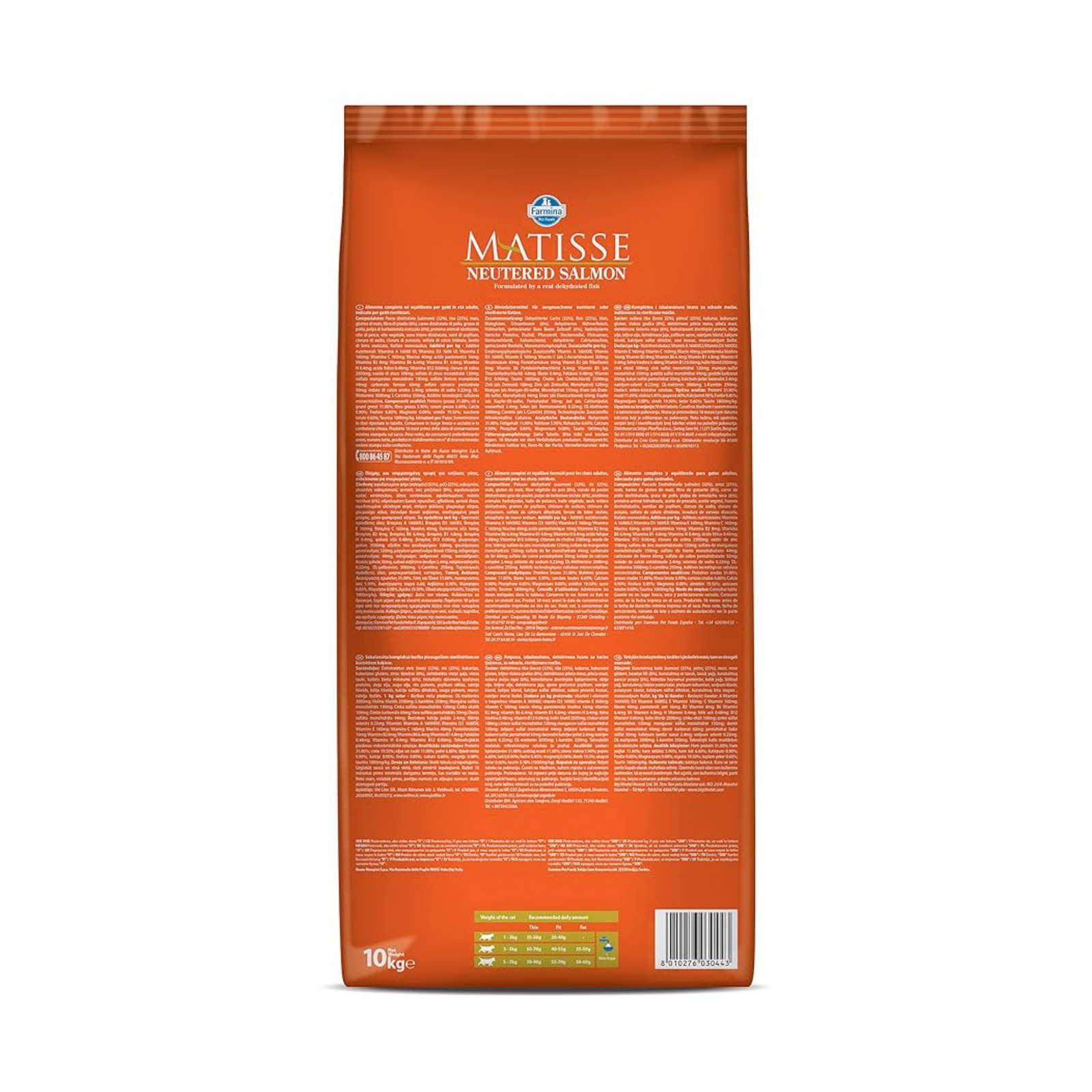 FARMINA Matisse Neutered Salmon Adult Dry Cat Food - 10 kg - Rufftail