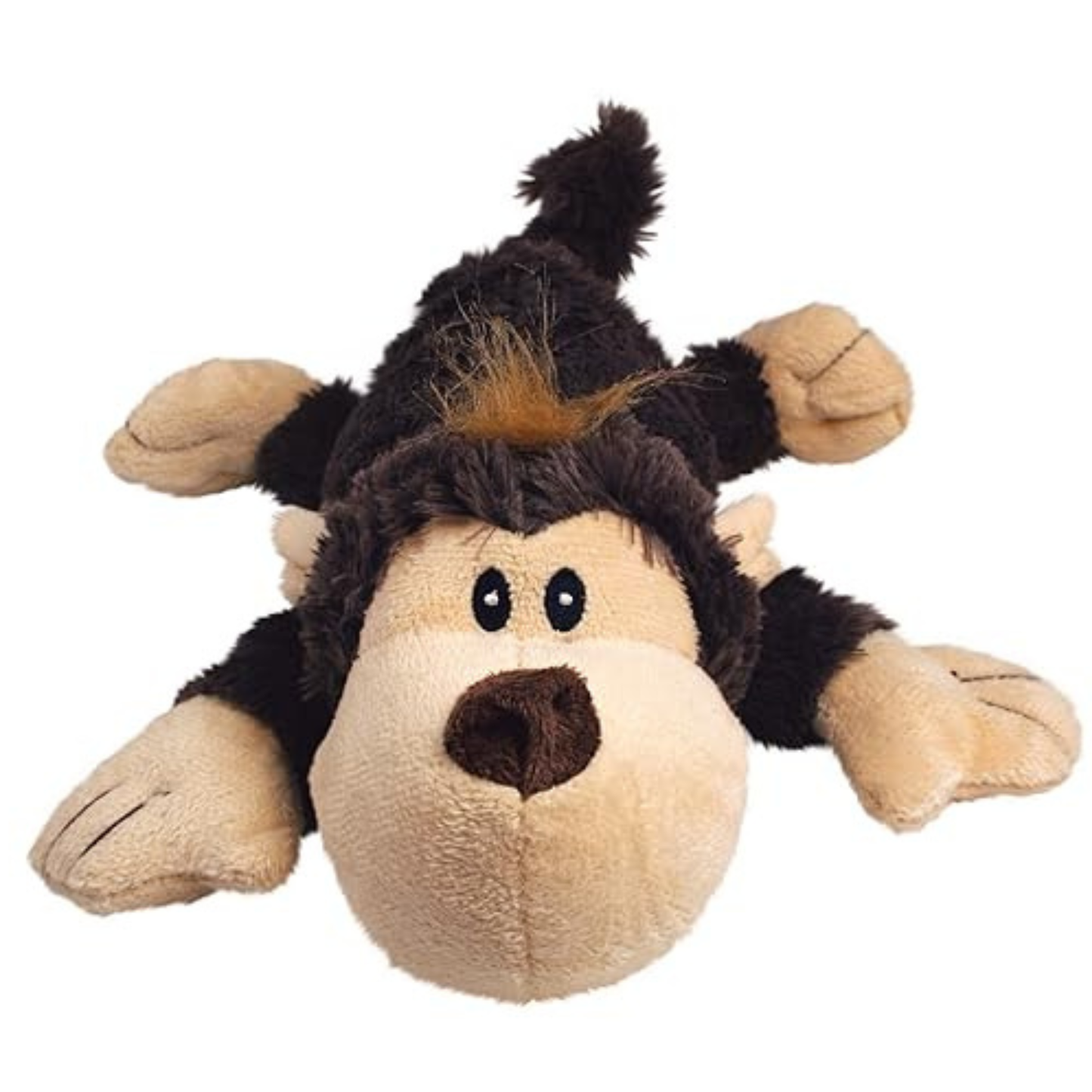 KONG Cozie Funky Monkey Dog Toy -  Interactive Squeaker for Puppies Small Dog Breeds